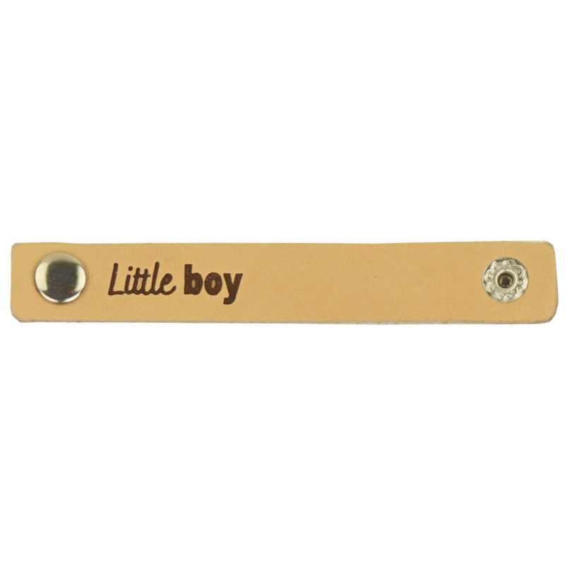 Leren Label Little Boy 10 x 1/5 cm kleur 001 naturel