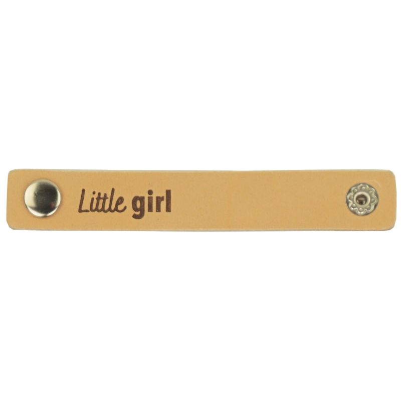 Leren Label Little Girl 10 x 1/5 cm kleur 001 naturel