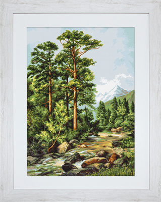 Luca S Broderie borduurpakket Mountain River 34 x 47/5 cm