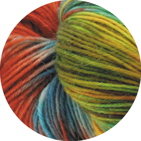 Lana Grossa Meilenweit Merino hand-dyed kleur 308 Nanda