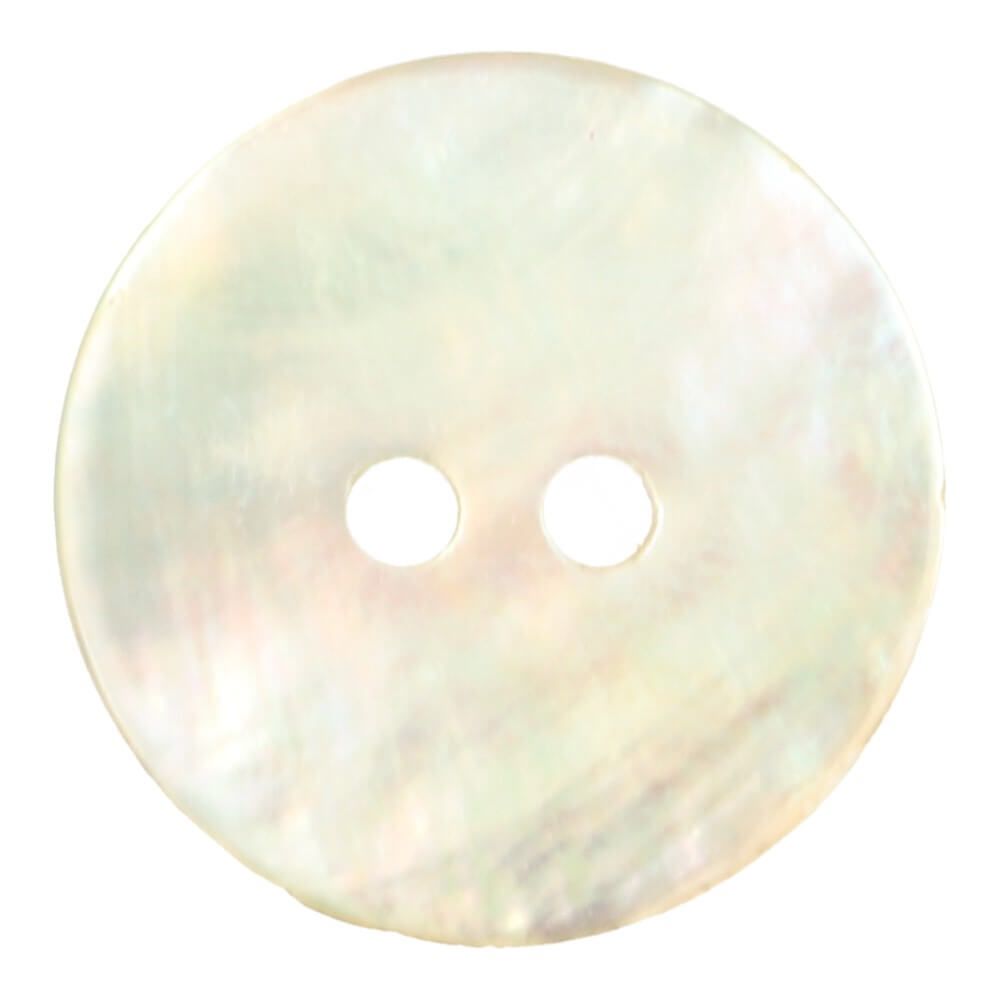 knoop creme / parelmoer 23 mm 2 gaats