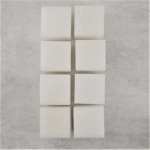 Kubus schuimrubber 8 stuks kleur wit 5 x 5 cm