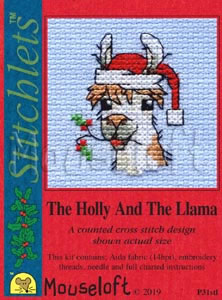 Borduurpakket postkaart The Holy and the lama