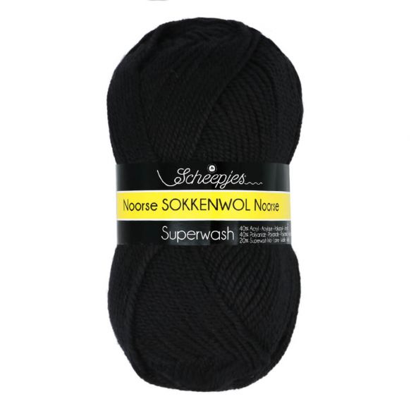 Scheepjes noorse sokkenwol markoma superwash kleur 6860 zwart