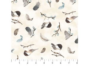 Quiltstof 110 cm breed Feathered Nest 24396-11