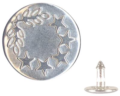 Jeansknopen 18 mm Antiek nikkel