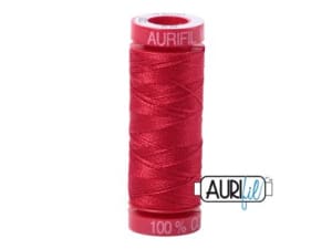 Aurifill Cotton Mako 12 kleur 2250 Red 50 meter