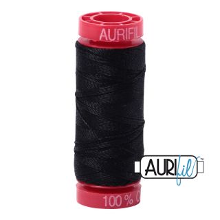 Aurifil Cotton Mako 12 kleur 2692 Black 50 meter