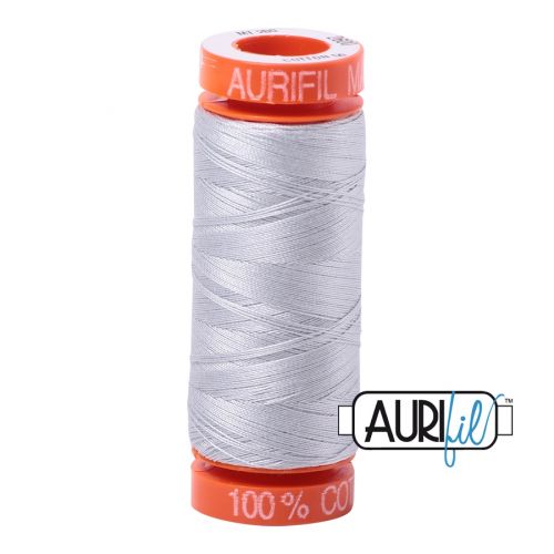 Aurifil Cotton Mako 50 kleur 2600 Silver 200 meter