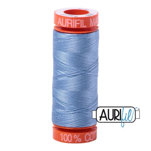 Aurifil Cotton Mako 50 kleur 2720 Light Delft Blue 200 meter