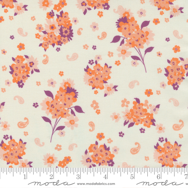 Quiltstof Moda Paisley Rose kleur Ivory 11884-11
