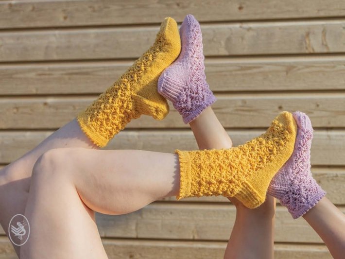 Pakket 2218 zomerse sokken in ajourpatroon Durable soqs kleur 411