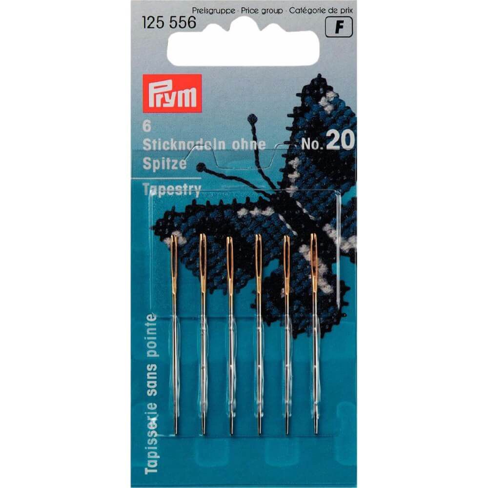 Prym F borduurnaalden No. 20 zonder punt staal 1/20x50mm 6 stuks