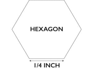 Hexagon 1/4 inch 100 stuks