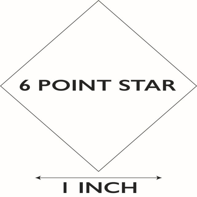 6 Point Star 1 inch 100 stuks