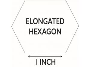 Elongated Hexagon 1 inch 100 stuks