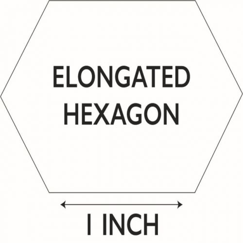 Elongated Hexagon 1 inch 100 stuks