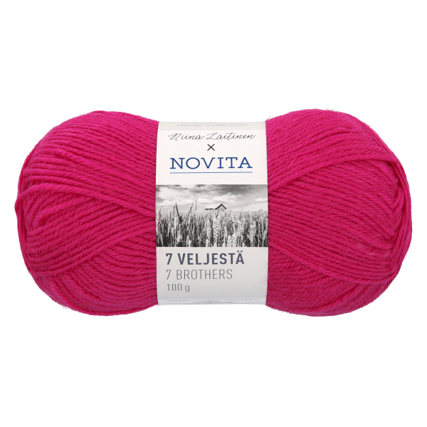 Novita 7 Veljestä 7 Brothers kleur 555 Anemone