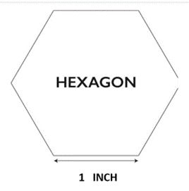 Hexagon 1 inch 100 stuks