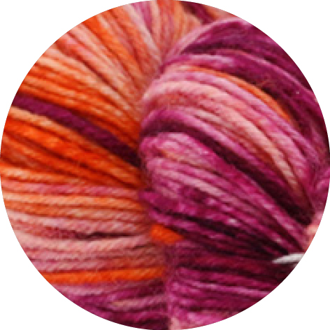 Lana Grossa Meilenweit Merino hand-dyed Jam 2x 50 gram kleur 1003 Dil