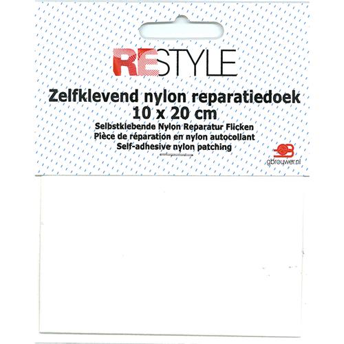 Restyle zelfklevend nylon reparatiedoek kleur 009 Wit