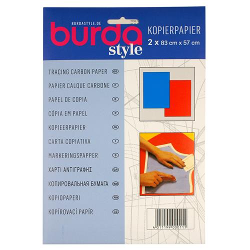 Burda style kopieerpapier voor op textiel blauw/rood