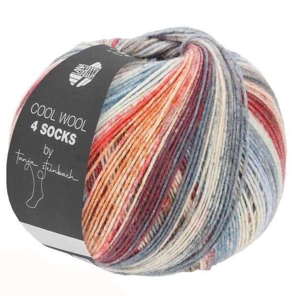 Lana Grossa Cool Wool 4 Socks by Tanja Steinbach kleur 7758
