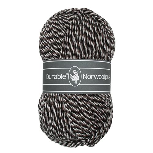 Durable Norwool Plus Sokkenwol 100 gram Kleur M00932 Zwart Bruin