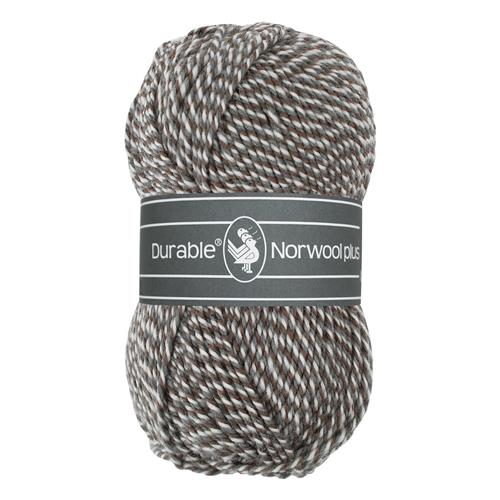 Durable Norwool Plus Sokkenwol 100 gram Kleur M04932 Grijs Bruin