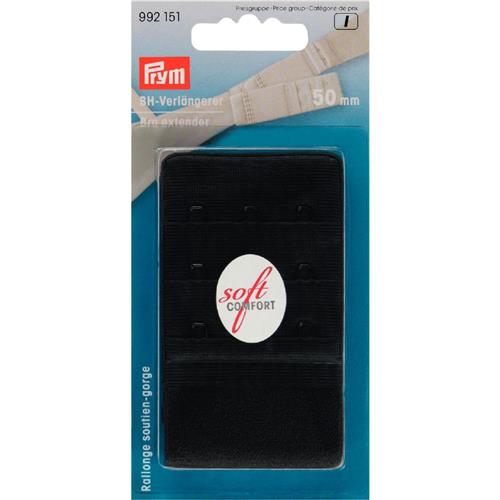 Prym 992151 BH-verlengstuk 50 mm 3 x 3 haken zwart