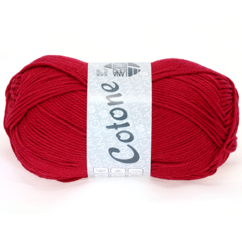 Lana Grossa Cotone kleur 4 Weinrot