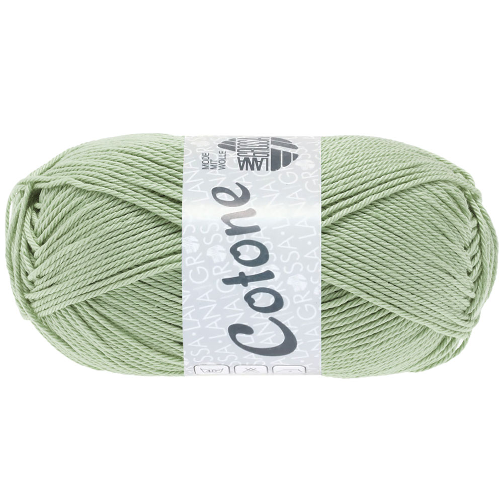 Lana Grossa Cotone kleur 97 Graugrün