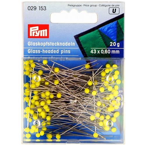 Prym Glaskopspelden 029 153 kleur Geel 20 gram 0/60 x 43 mm