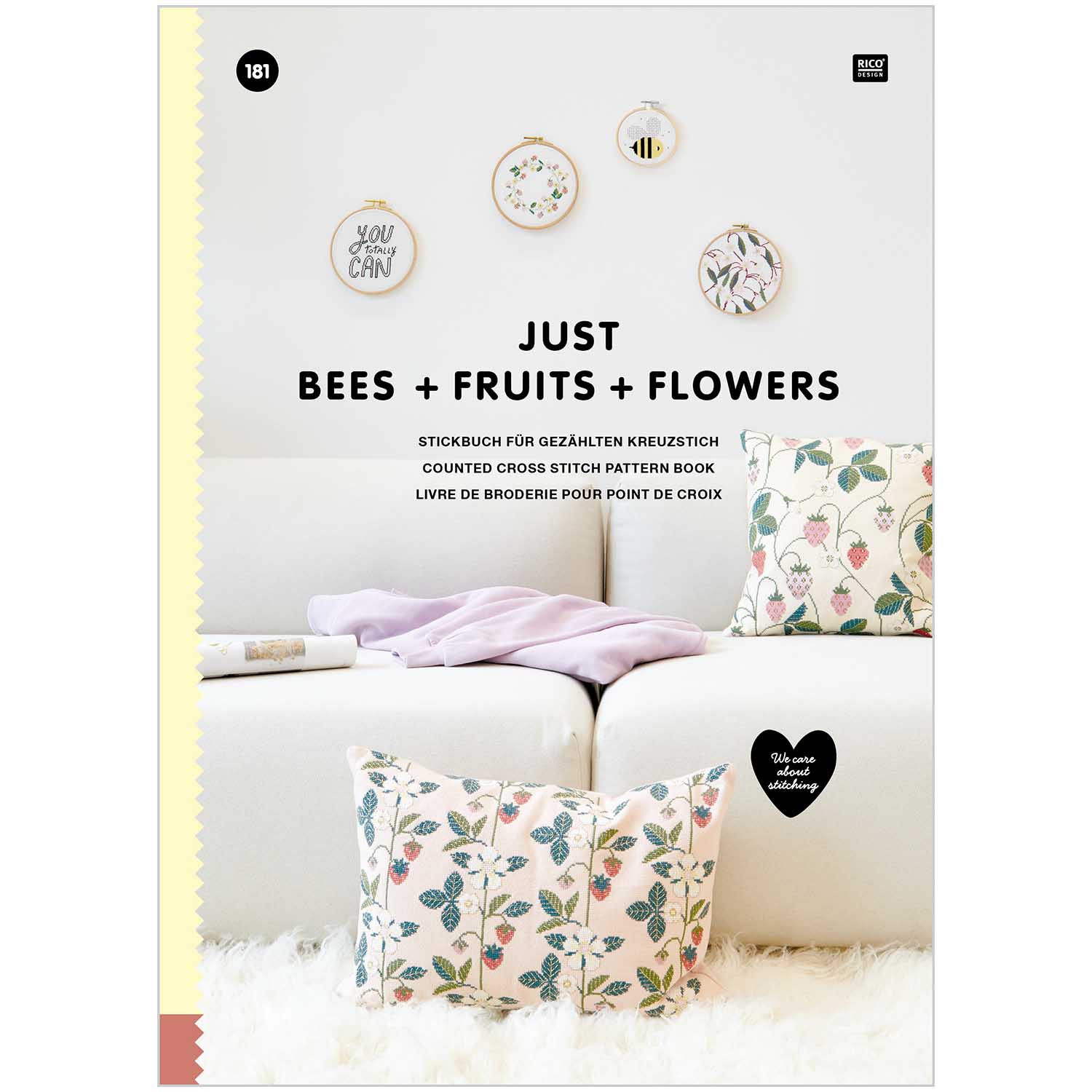 Borduur boek 181 Rico Gewoon Bijen + Vruchten + Bloemen