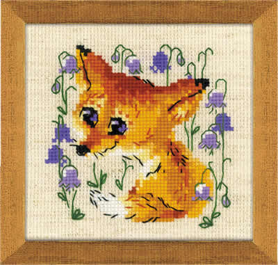Borduurpakket Little Fox Riolis 13 x 13 cm