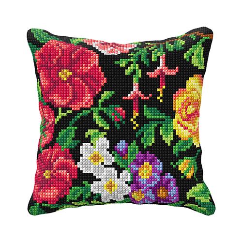 Kussenborduurpakket Bloemen 40 x 40 cm Orchidea