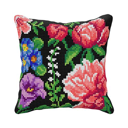 Kussenborduurpakket Bloemen 40 x 40 cm Orchidea