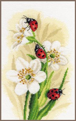 Borduurpakket Lanarte Lady Bug Parade 22 x 33 cm