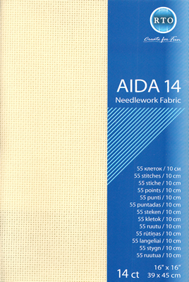 Aida 14 count kleur 264 ecru 39x45 cm