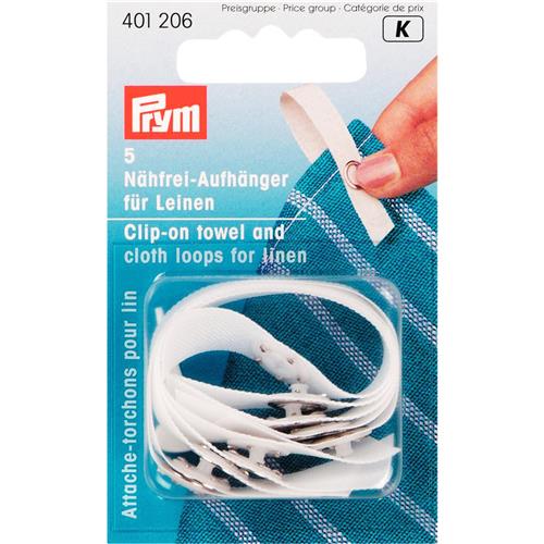 Prym 401206 Handdoekklusjes voor handdoeken met drukknoop voor katoen 5 stuks