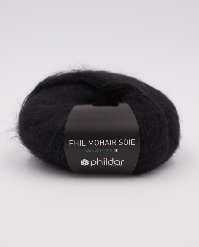 Phil Mohair Soie kleur 2643 Noir
