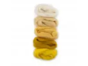 Europese Merino Lontwol - Kleurset 1 - White/Yellow (5x10 gram)