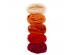 Europese Merino Lontwol - Kleurset 02 Orange-Red (5x10 gram)