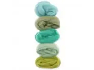 Europese Merino Lontwol - Kleurset 06 Turquise-Green (5x10 gram)