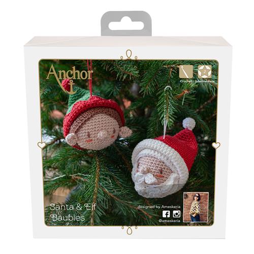 Anchor haakpakket Santa & Elf Baubles A28C009-09061