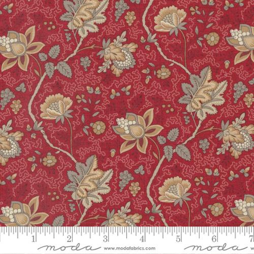Quiltstof op rol 110 cm breed Moda French General Chateau De Chantilly 13944-14 Rouge