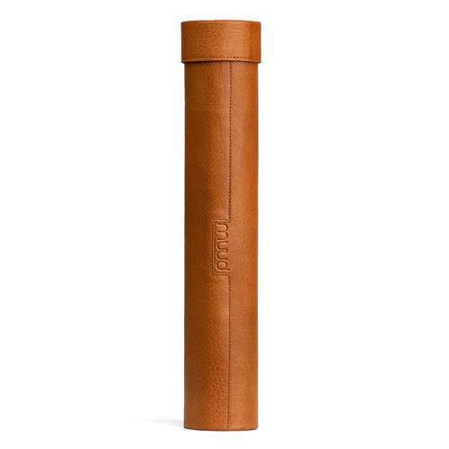 MUUD Upsala XL Handgemaakt leren opbergkoker 40x7/5x6/5 cm kleur WHISKY
