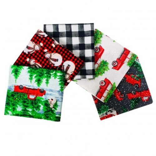 Fabbies Fat Quarter Bundle Xmas | Vacation | FQ5CHRISTMASVACATION 5 x 45 x 55 cm