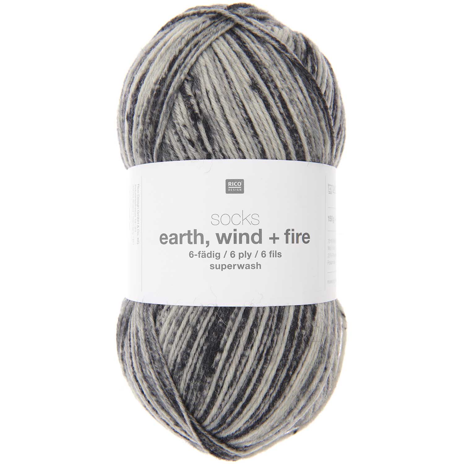 Rico Earth Wind + Fire Sokkengaren kleur 006 4 draads 100 gram
