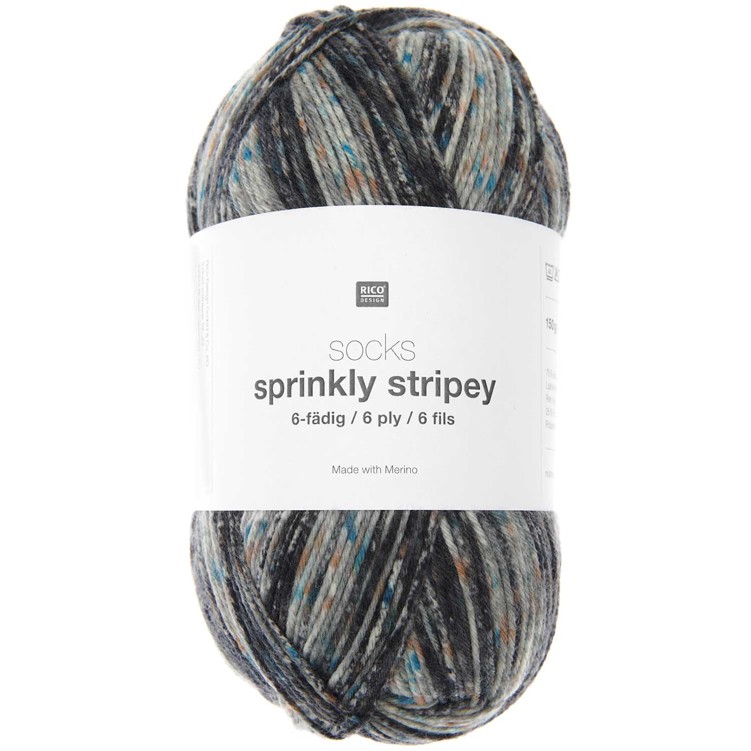 Rico Sprinkly Stripey kleur 008 6 draads 100 gram
